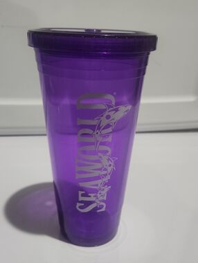 Seaworld Purple Travel Tumbler with Lid